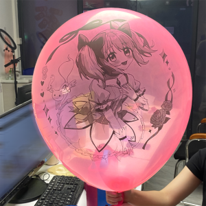 24 Inch Long Neck Printed Balloon Crystal Color Cartoon Latex Balloon for Festive Occasions Indoor Use Customizable