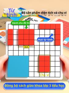 MINGZHUO | Công Cụ Học Toán Giáo Dục Về Diện Tích và Chu Vi Hình Chữ Nhật và Hình Vuông