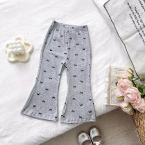 Girls Casual Flared Pants Autumn Winter New Style Outdoor Wear Sporty Nine-Tenths Middle Large Children Spring Fashion Ruffle