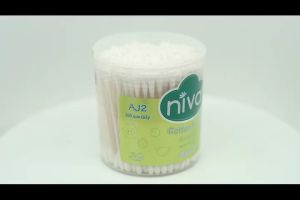 Hũ Tăm Bông Niva Hũ Xoay 200 Que Thân Giấy AJ2 Đa Năng Chuyên Dùng Ngoáy Tai Vệ Sinh Trang Điểm Thân Thiện Môi Trường
