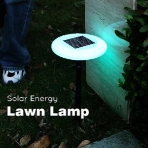 Luckyled Lampu Solar Taman Lawn Lamp RGB LED Light for Garden Decoration Walkway Lawn Night Lamp