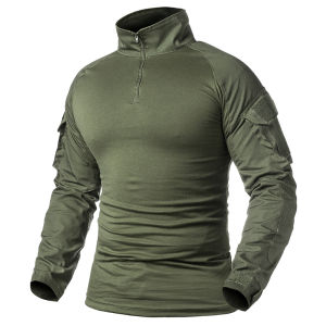 Men Combat Military Army CP Camo Long Sleeve Hiking Hunting Climbing Shirt Male Wear-resistant for Hunting Hiking Sport Clothes