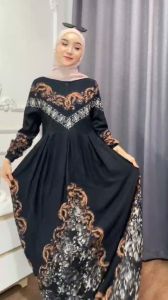 Gamis Jumbo Harian Model Floy Bahan Twill Ori Tebal & Jatuh Lembut