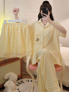 Bộ Đồ Ngủ in Hình Chó Salami Mùa Hè Cho Nữ Bộ Đồ Ngủ Cotton Dài Tay Quần Dài Thoải Mái Mặc Nhà