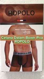 3 Pcs Celana Dalam Segi Empat Boxer Pria ROPOLO Bahan Lembut Jumbo Premium Size M L XL XXL