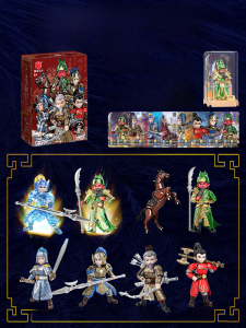 Three Kingdoms Building Blocks Doll Blind Box Group British Huaxia Fengyun Chinese Fad Series Doll Kids Collection Edition Boys Toys