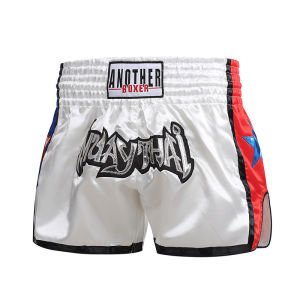 Muay Thai Shorts Men Women Chidren Patchwork Embroidery Boxing Grappling Shorts Combat Kickboxing Training Gym Team Trunks