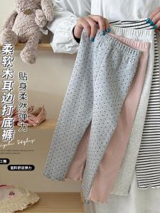 Quần Dài in Chấm Bi Dễ Thương Thoải Mái Cho Bé Gái Mùa Xuân 2025 Phong Cách Mới Thường Ngày Cotton Dài Tay Dài Quần Dài