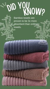 HealthyHomes Panda Bamboo Face Towel Home Soft Quick-Dry Absorbent Baby or Adult Face Towel for Sensitive Skin Gift Idea