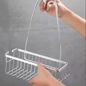 Aluminium Bathroom Shelf Without Drilling Shower Shelf Shelves Shampoo Holder Basket Storage Organizer Bathroom Accessories
