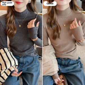 MiiOW | Womens New Fall Winter Half-High Neck Slimming Knit Top