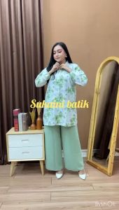 setelan oneset crinkle airflow premium sukaini batik terbaru kekinian fashionable termurah