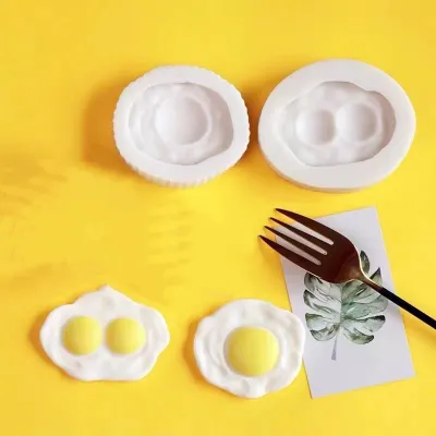 Poached Egg Design Mold for Aromatherapy Candles & Baking - Versatile DIY Craft Mold with Detailed Eggshell Patterns