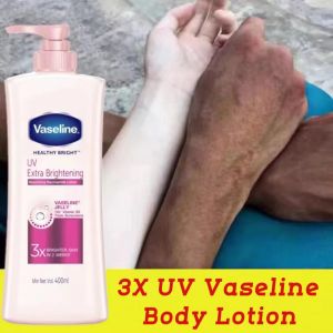 [SUPER HEMAT] VASELINE LOTION HEALTHY BRIGHT UV EXTRA BRIGHTENING - WHITE BODY LOTION 400ML