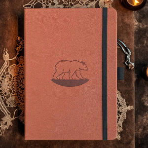 A5 Dot Grid PU Leather Journal – สมุดบันทึกระดับพรีเมียม BUKE หน้ามีหมายเลข กระดาษสีครีมสําหรับ Bujo & Ideas