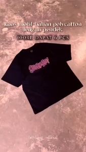 (TEBAL)PAKET 3 KAOS MOTIF DISTRO ATASAN PRIA WANITA BAHAN COTTON POLY24S M L XL XXL