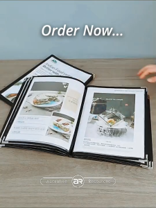 DIY Restaurant A4 Menu Cover | Cafe Transparent Menu Pocket | Reusable Menu Holder