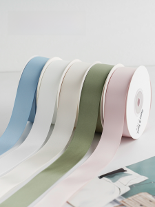 สองด้าน โพลีเอสเตอร์ ผ้าซาติน ริบบิ้น 25 ซมการเข้ารหัสตกแต่งงานแต่งงานของขวัญบรรจุภัณฑ์เทปผ้าสำหรับเสื้อผ้าดอกไม้เบเกอรี่