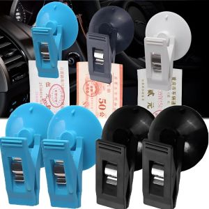 Car Interior Window Suction Cap Mount Clip Card Bill Holder Automobile Stop Permit Holder Auto Car Interior Accessories
