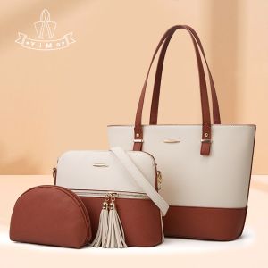 2025 Style Mother-Daughter Bag Elegant Three-Piece Set Single Shoulder Crossbody Handbag for Women