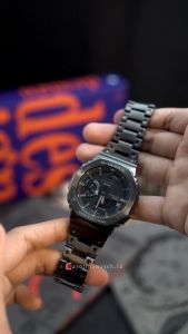 Jam Tangan Pria Casio G-Shock GM-B2100BD-1A Full Logam Black Dial Black Stainless Steel Strap
