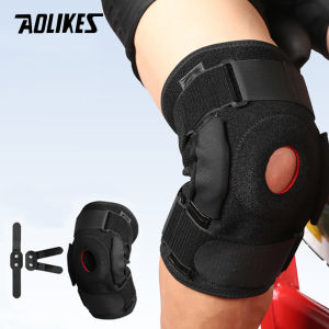 AOLIKES | AOLIKES 1PCS Patella Hinged Knee Braces For Knee Pain With Springs Compression Removable Steel Splint Support Knee Sleeve