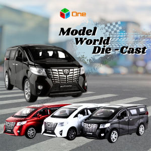 Diecast Mobil Toyota Alphard Skala 1:32 Alloy Metal Miniatur Mobil Mainan