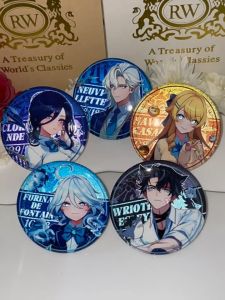 Genshin Impact Double Foil Badge Furina Neuvillette Wriothesley Clorinde Navia Fan collection merchandise Tinplate goods Itabag decorative pendant A gift for a friend