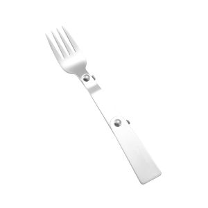 【Adventurer】304 Stainless Steel Foldable Cutlery Outdoor Three-Fold Welded Spoon Fork Picnic Camping Travel Portable Creative Tableware with Storage Box