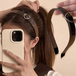 Harajuku khóa cài hình trái tim Headband Y2K cô gái rộng vành Băng đô co giãn Phụ Nữ Punk làm tóc Hoop cho bữa tiệc Câu lạc bộ mặc hàng ngày