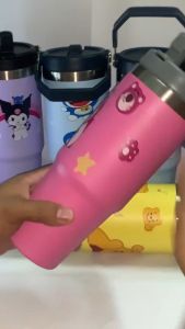 Ly giữ nhiệt Inox 304 Sơn Nhám Chống Trầy cao cấp Bình đựng nước giữ nhiệt 900ml có quai xách ống hút Giữ nhiệt 15-24 tiếng