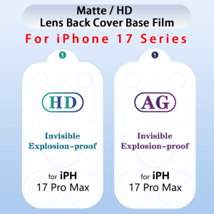 2 Pcs Matte / HD Lens Base Film Protector Back Lens Cover For iPhone 17 Pro Max 17 Air 17Pro 17 Lens Back Cover TPU Soft Film