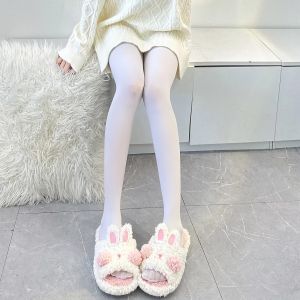 Autumn/ Winter Pantyhose Thick Warm Comfortable White Stockings Lolita Pantyhose for Women Black