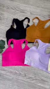 Áo bra nữ tập gym yoga aerobic thể thao kèm mút chất liệu thun dệt co dãn 4 chiều thấm hút mồ hôi BINSPORTS A288