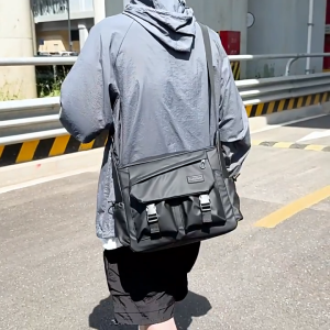 Mens Shoulder Bag Waterproof Messenger Bag Fashion Travel Bag Business Bag Phone Bag Large Capacity Cross Body Bag Lightweight Casual Bag Leisure Sport Street Bag for College Student