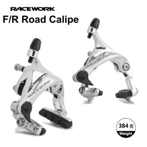 RACEWORK Road Bike Dual Pivot Calipers Aluminium Alloy Lightweight C Shape Front Rear Brakes Side Pull Caliper Rim Calipers