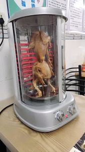 Smokeless Rotisserie Oven Glass Door Integrated Commercial And Home Use BBQ Duck Grill Chicken Stove Korean Style Stainless Steel