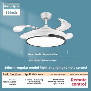 Chigo | Modern Sleek New Fan Light Living Room Bedroom Dining Hidden Ceiling