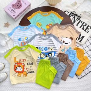 Bộ Quần Áo Trẻ Em Ngắn Tay Hiệu Minky Mom Vải Thun Lạnh Mềm Mịn Mát Cho Bé 0-8 Tuổi Mặc Thu Đông TN-IN185