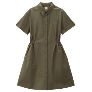 Giordano | Pure Cotton Short Sleeve Waist-defining Dress for Petite