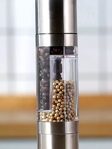 2 In 1 Pepper Mill Grinder Stainless Steel Manual Salt Pepper Grinder Seasoning Multifunctional Crusher Grinding