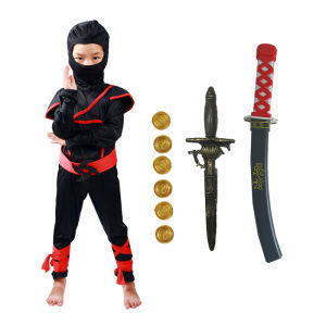 ชุดคอสเพลย์นินจาสำหรับเด็กชุดชุดเดรสปาร์ตี้คลาสสิคสำหรับเด็กเสื้อผ้านารูโตะงานรื่นเริงเด็กผู้ชาย