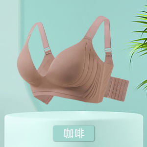 ชุดชั้นในแบบปรับได้สําหรับผู้หญิงพร้อมซับในถ้วยไนลอน ผ้าไนลอนดีไซน์รูปตัว U ไม่มีถ้วยผ้าฝ้ายบาง Underwire เหมาะสําหรับทุกฤดูกาล