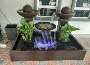 S2 Round 6x3 Ball Feng Shui Water Pond Kolam Air Sandstone Garden Water Feature Balinese 风水流水喷泉瀑布池 Fish Waterfall Home