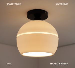 Kap Lampu Plafon Minimalis Moonlight Bulat Putih