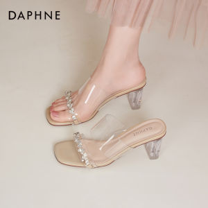 Daphne | Dép Quai Hở Gót Pha Lê Trong Suốt