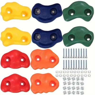 Children Climbing Wall Stones Kids DIY Rock Climbing Holds Colorful Plastic Durable Indoor Outdoor Playground Equipments