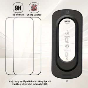 2 Miếng Dán Bảo Vệ Màn Hình Bằng Kính Cường Lực HD Cho iPhone 16Pro 15 14 13 12 11 Plus ProMax - Chống Trầy Xước Chống Vỡ Với Dụng Cụ Lắp Đặt (Có Thể Tái Sử Dụng)