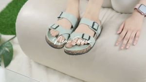 Sara Sara KELLY Sandal Wanita Simple Elegan Kekinian Sendal Flat Casual Selop Cewek Birken Terbaru