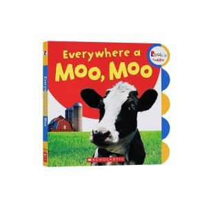 ทุกที่ Moo Moo (เด็กวัยหัดเดินมือใหม่) หนังสือนิทานโดยหนังสือภาษาอังกฤษดั้งเดิมของนักวิชาการ